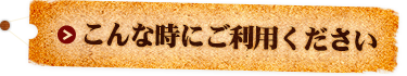 こんな時にご利用ください