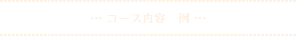 コース内容一例